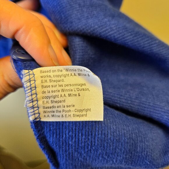 Vintage Disney Store Thermal Blue Tigger Embroidered Henley Shirt Mens L Short S - Picture 5 of 9